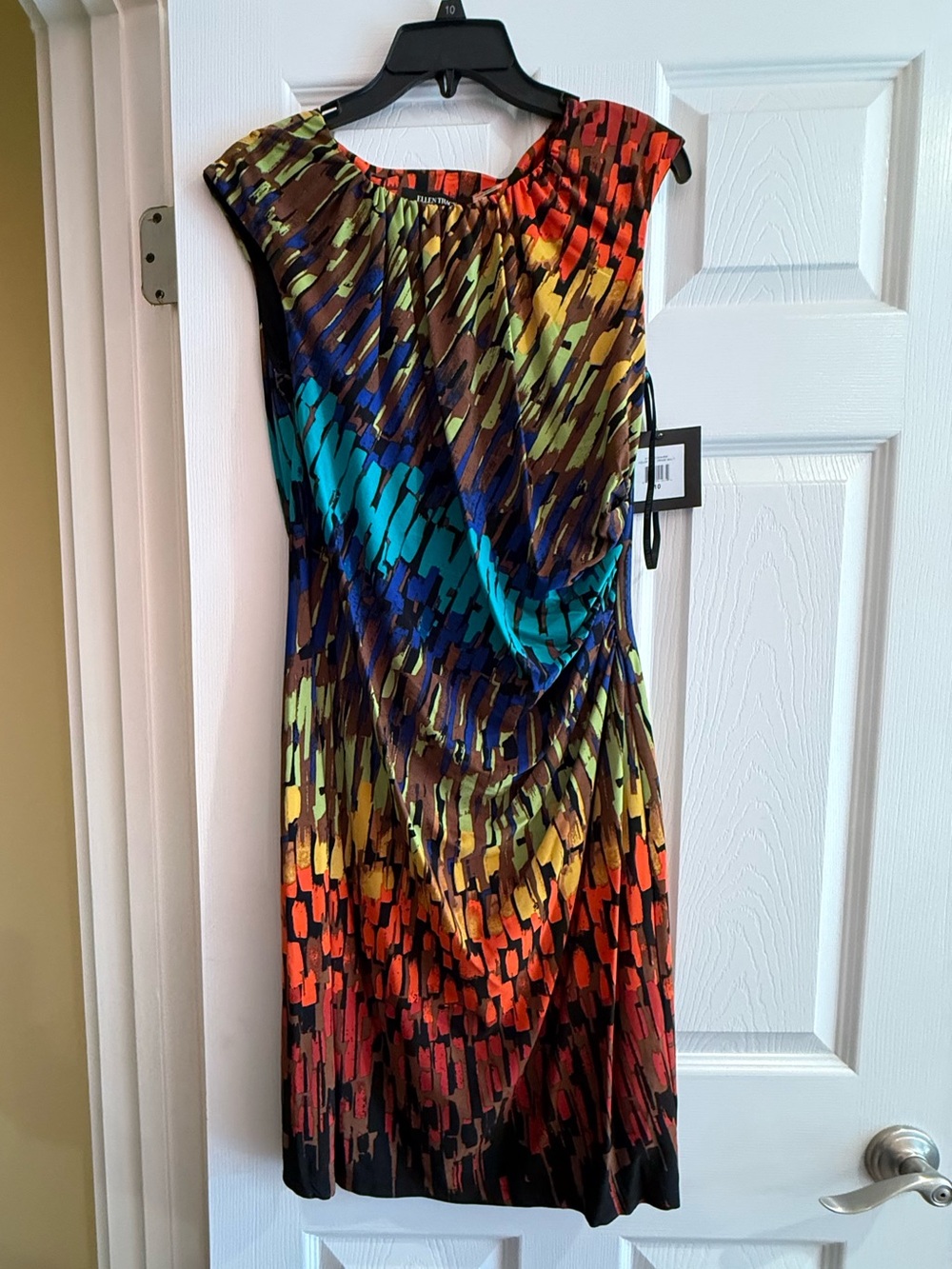 Ellen Tracy Multicolor Sheath Dress 10 NWT